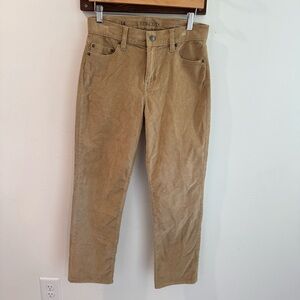 J Crew Crewcuts Classic Stretch Tan Corduroy Trousers Size 14‎